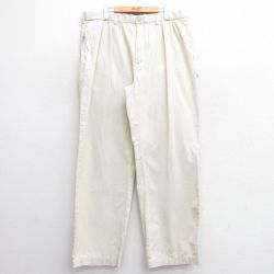 W37★古着 ラルフローレン Ralph Lauren ポロゴルフ ブランド チノ パンツ チノパン メンズ 90年代 90s コットン 薄ベージュ カーキ 25mar03 中古 ボトムス ロング