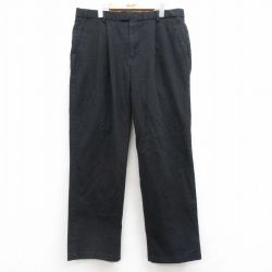 W37★古着 ドッカーズ スラックス パンツ メンズ 黒 ブラック 25mar03 中古 ボトムス ロング