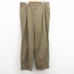 W38★古着 チノ パンツ チノパン メンズ 緑系 グリーン 25mar03 中古 ボトムス ロング