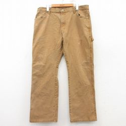 W38★古着 ディッキーズ Dickies ペインター パンツ メンズ ダック地 ベージュ カーキ 25mar04 中古 ボトムス ロング