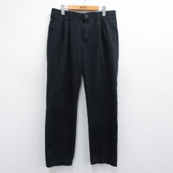 W34★古着 リー Lee パンツ メンズ コットン 紺 ネイビー 25mar04 中古 ボトムス ロング