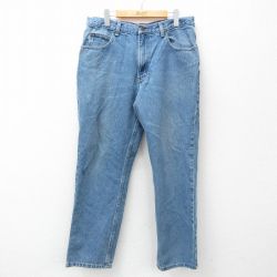 W34★古着 エルエルビーン LLBEAN ジーンズ メンズ 00年代 00s コットン 紺 ネイビー デニム 25mar04 中古 ボトムス ジーパン Gパン ロング パンツ