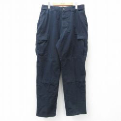 W34★古着 5.11 タクティカル カーゴ パンツ メンズ リップストップ ダブルニー 紺 ネイビー 25mar04 中古 ボトムス ロング