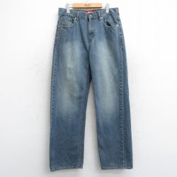【50%OFF】W34★古着 ユニオンベイ ジーンズ メンズ 紺 ネイビー デニム 25mar05 中古 ボトムス ジーパン Gパン ロング パンツ