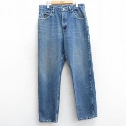 ラングラー ジーンズ ヒゲ ネイビー W35 | 古着