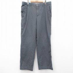 W37★古着 コロンビア COLUMBIA パンツ メンズ コットン 濃グレー 25mar06 中古 ボトムス ロング