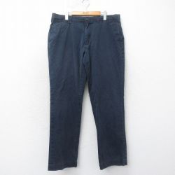 W38★古着 ラルフローレン Ralph Lauren ブランド チノ パンツ チノパン メンズ 90年代 90s コットン 紺 ネイビー 25mar06 中古 ボトムス ロング