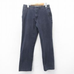W33★古着 ドッカーズ パンツ メンズ 黒 ブラック 25mar06 中古 ボトムス ロング