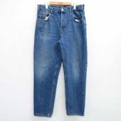 オールドネイビー ジーンズ ヒゲ ネイビー W35 | 古着