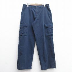 W34★古着 レッドキャップ ワーク カーゴ パンツ メンズ 紺 ネイビー 25mar07 中古 ボトムス ロング