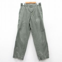 W31★古着 ドッカーズ パンツ メンズ ダック地 コットン 緑系 グリーン 25mar07 中古 ボトムス ロング