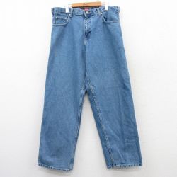 W37★古着 FADED GLORY ジーンズ メンズ コットン 紺 ネイビー デニム 25mar07 中古 ボトムス ジーパン Gパン ロング パンツ