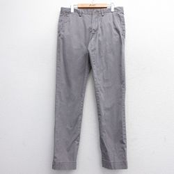 W33★古着 ラルフローレン Ralph Lauren ブランド パンツ メンズ ワンポイントロゴ グレー系 25mar08 中古 ボトムス ロング