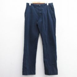 W32★古着 ラルフローレン Ralph Lauren ブランド パンツ メンズ ワンポイントロゴ コットン タロン 紺 ネイビー 25mar08 中古 ボトムス ロング