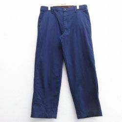 W36★古着 レッドキャップ ワーク パンツ メンズ コットン 紺 ネイビー 25mar08 中古 ボトムス ロング
