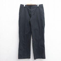 W36★古着 ディッキーズ Dickies ワーク パンツ メンズ 黒 ブラック 25mar08 中古 ボトムス ロング