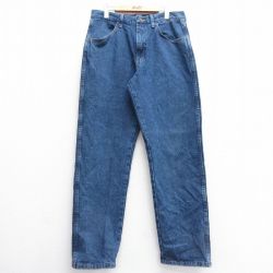 【50%OFF】W35★古着 ラスラー ジーンズ メンズ コットン 紺 ネイビー デニム 25mar08 中古 ボトムス ジーパン Gパン ロング パンツ