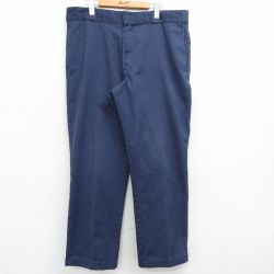 W37★古着 ディッキーズ Dickies ワーク パンツ メンズ 874 濃紺 ネイビー 25mar08 中古 ボトムス ロング