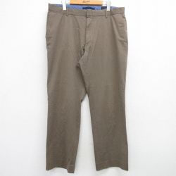 W37★古着 バナナリパブリック BANANA REPUBLIC スラックス パンツ メンズ コットン 濃ベージュ カーキ 25mar08 中古 ボトムス ロング