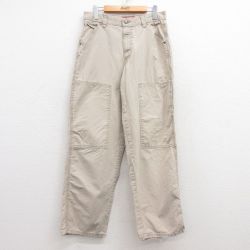 W30★古着 オールドネイビー OLD NAVY パンツ メンズ 00年代 00s ダブルニー コットン ベージュ カーキ 25mar08 中古 ボトムス ロング