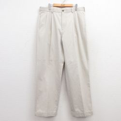 W36★古着 ブルックスブラザーズ BROOKS BROTHERS ブランド チノ パンツ チノパン メンズ 00年代 00s コットン ベージュ カーキ 25mar08 中古 ボトムス ロング
