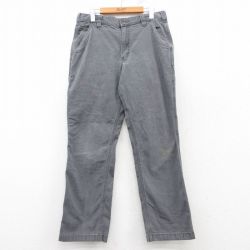 W33★古着 カーハート Carhartt パンツ メンズ ダック地 グレー 25mar10 中古 ボトムス ロング