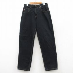 【50%OFF】W31★古着 ビューグルボーイ ジーンズ メンズ 90年代 90s コットン 黒 ブラック 25mar10 中古 ボトムス ジーパン Gパン ロング パンツ