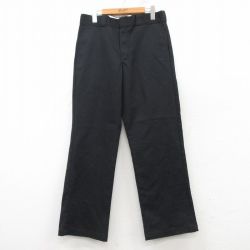 W32★古着 ディッキーズ Dickies ワーク パンツ メンズ 874 黒 ブラック 25mar10 中古 ボトムス ロング
