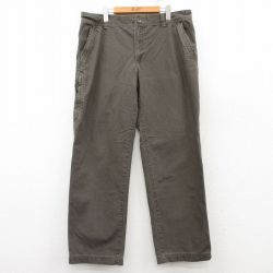 W36★古着 G.H.BASS パンツ メンズ ダック地 コットン 緑系 グリーン 25mar10 中古 ボトムス ロング