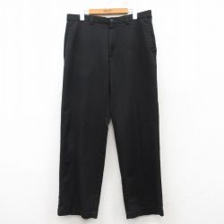W36★古着 パンツ メンズ 黒 ブラック 25mar10 中古 ボトムス ロング