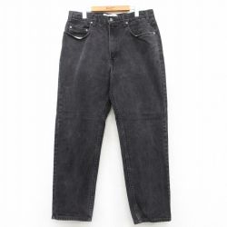 W36★古着 ギャップ GAP ジーンズ メンズ 00年代 00s 黒 ブラック デニム 25mar10 中古 ボトムス ジーパン Gパン ロング パンツ