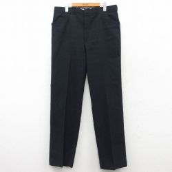 W37★古着 HAGGAR スラックス パンツ メンズ 80年代 80s 黒 ブラック 25mar10 中古 ボトムス ロング