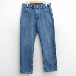 W34★古着 リー Lee ジーンズ メンズ 紺 ネイビー デニム 25mar10 中古 ボトムス ジーパン Gパン ロング パンツ