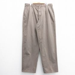 W39★古着 チノ パンツ チノパン メンズ 茶系 ブラウン 25mar10 中古 ボトムス ロング