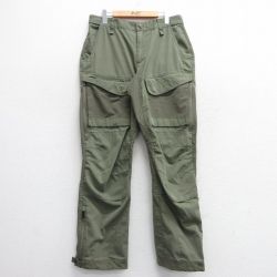 W35★古着 ワーク パンツ メンズ リップストップ 緑 グリーン 25mar10 中古 ボトムス ロング