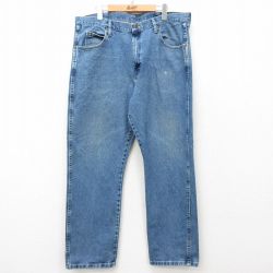 W38★古着 ラングラー Wrangler ジーンズ メンズ コットン 紺 ネイビー デニム 25mar11 中古 ボトムス ジーパン Gパン ロング パンツ