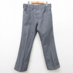 W33★古着 ラングラー Wrangler ランチャー パンツ メンズ グレー 25mar11 中古 ボトムス ロング