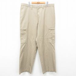 W38★古着 ディッキーズ Dickies ワーク カーゴ パンツ メンズ ベージュ カーキ 25mar11 中古 ボトムス ロング
