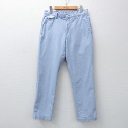 W30★古着 ラルフローレン Ralph Lauren ブランド パンツ メンズ コットン 薄紺 ネイビー 25mar11 中古 ボトムス ロング