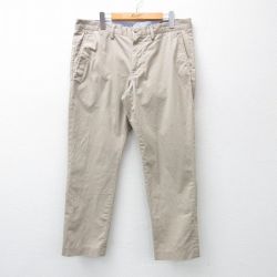 W34★古着 ラルフローレン Ralph Lauren ブランド チノ パンツ チノパン メンズ ワンポイントロゴ 薄ベージュ カーキ 25mar11 中古 ボトムス ロング