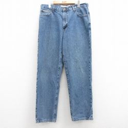【50%OFF】W36★古着 ジーンズ メンズ コットン 紺 ネイビー デニム 25mar11 中古 ボトムス ジーパン Gパン ロング パンツ