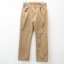W33★古着 リーバイス Levis 514 パンツ メンズ コットン 濃ベージュ カーキ 25mar12 中古 ボトムス ロング