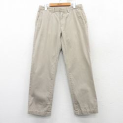 W33★古着 ラルフローレン Ralph Lauren ブランド チノ パンツ メンズ コットン ベージュ系 カーキ 25mar12 中古 ボトムス ロング