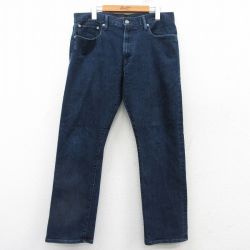 W34★古着 ラルフローレン Ralph Lauren ブランド ジーンズ メンズ 濃紺 ネイビー デニム 25mar12 中古 ボトムス ジーパン Gパン ロング パンツ