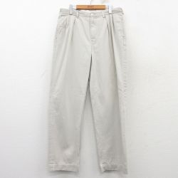 W34★古着 ラルフローレン Ralph Lauren ブランド チノ パンツ チノパン メンズ 90年代 90s ANDREW コットン 薄グレー 25mar12 中古 ボトムス ロング