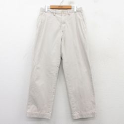 W32★古着 ラルフローレン Ralph Lauren ブランド チノ パンツ チノパン メンズ 90年代 90s ワンポイントロゴ PRESTON コットン 薄グレー 25mar12 中古 ボトムス ロング