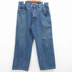 W34★古着 ユニオンベイ ジーンズ メンズ 00年代 00s コットン 紺 ネイビー デニム 【spe】 25mar13 中古 ボトムス ジーパン Gパン ロング パンツ