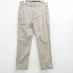 W32★古着 ラルフローレン Ralph Lauren ブランド パンツ メンズ ワンポイントロゴ ベージュ カーキ 25mar13 中古 ボトムス ロング