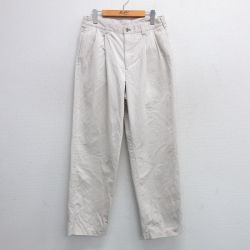 W30★古着 トミーヒルフィガー TOMMY HILFIGER ブランド パンツ メンズ ワンポイントロゴ 白 ホワイト 25mar13 中古 ボトムス ロング