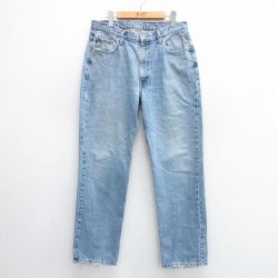 W31★古着 ラルフローレン Ralph Lauren ブランド ジーンズ メンズ 薄紺 ネイビー デニム 25mar13 中古 ボトムス ジーパン Gパン ロング パンツ